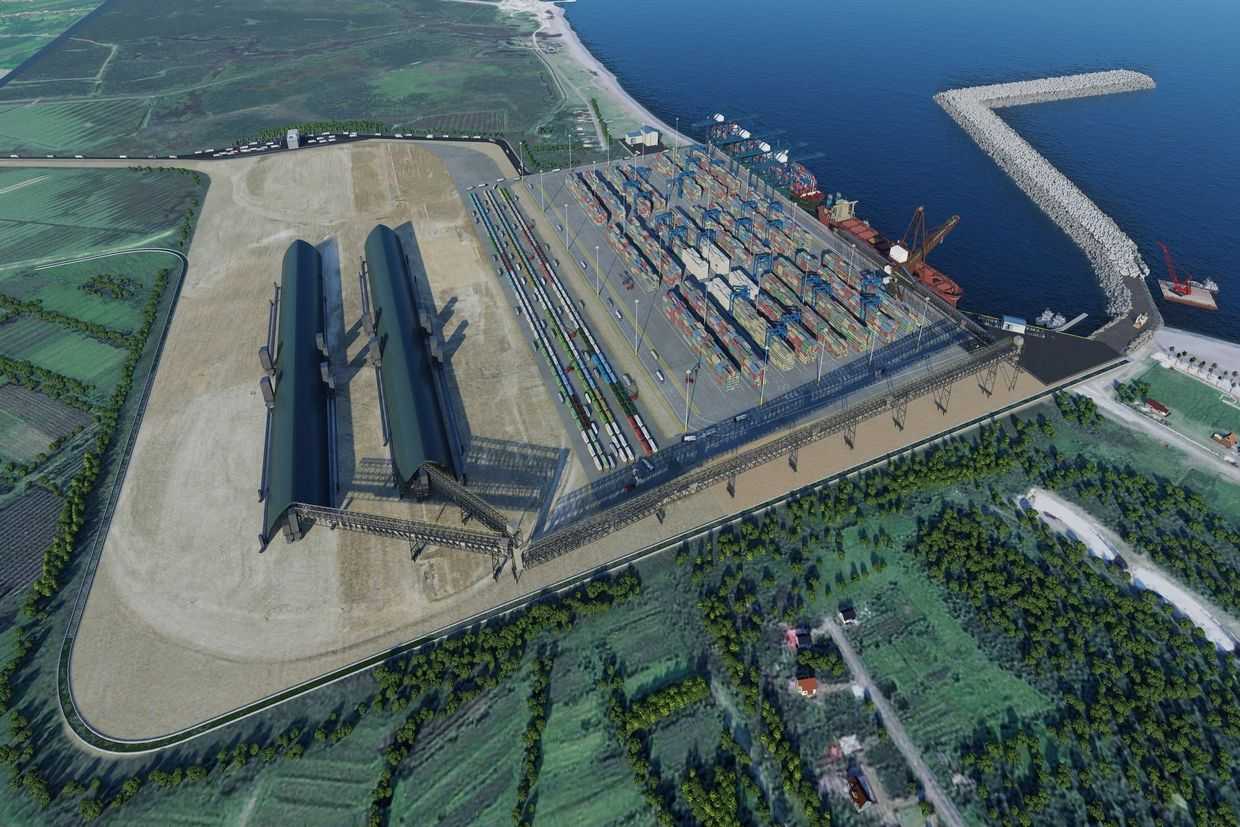 A rendering of the Anakli Deep-Sea Port project. Official photo.