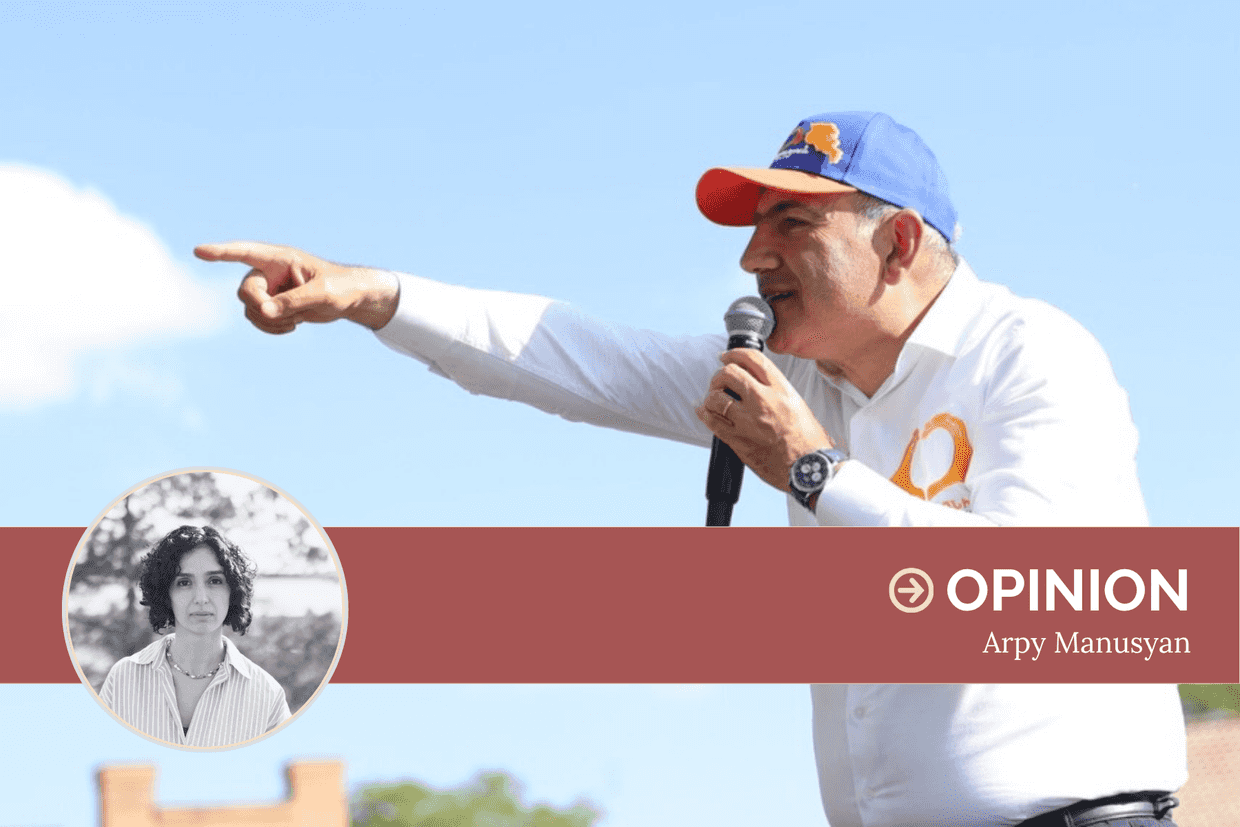 Prime Minister Nikol Pashinyan during a campaign rally in May 2026. Photo via social media.