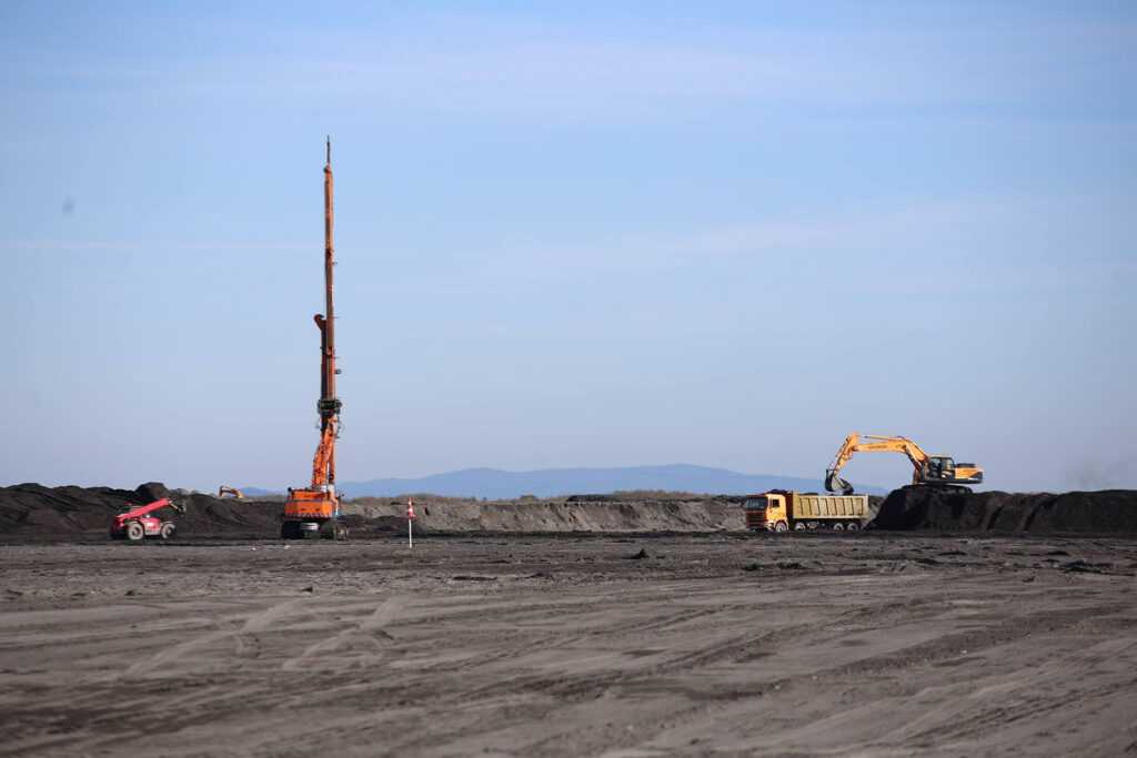 Construction work on the Anaklia port prior to the government pulling the contract with the developer. Photo: ADC.