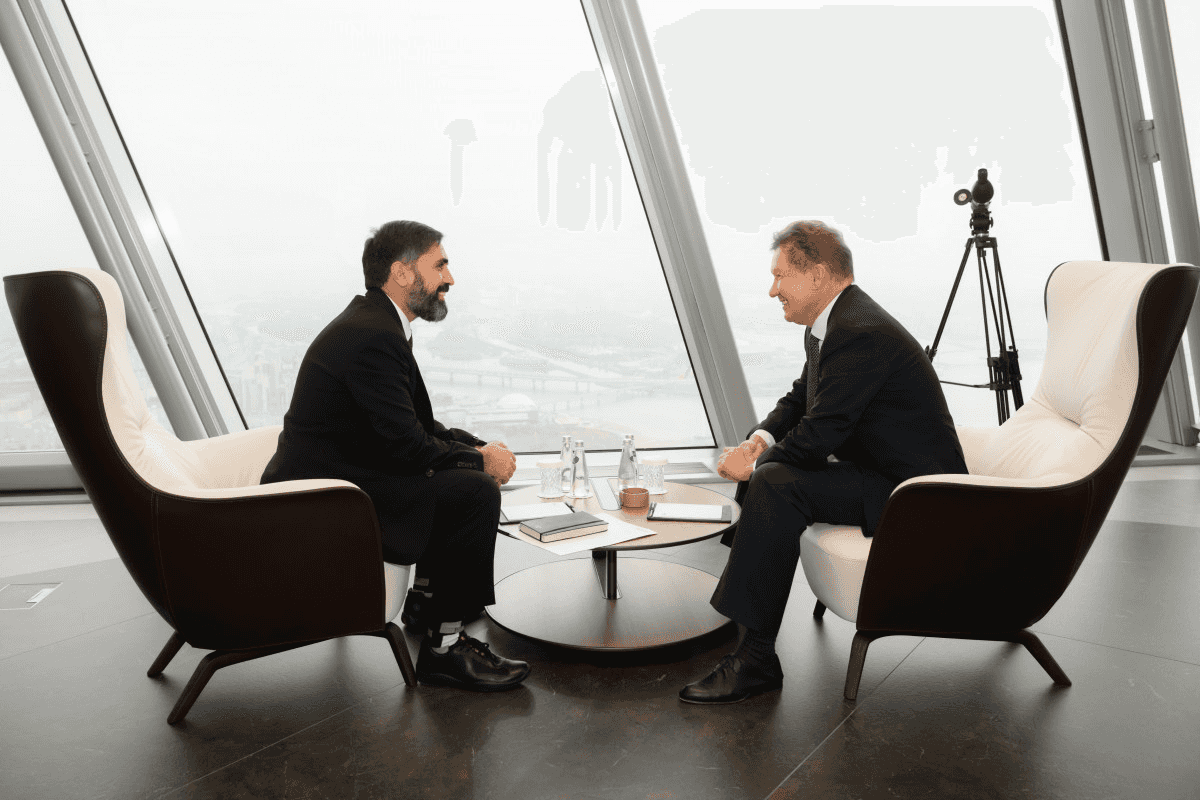 SOCAR head Rovshan Najaf (left) and Gazprom chief Aleksei Miller (right). Photo: APA.