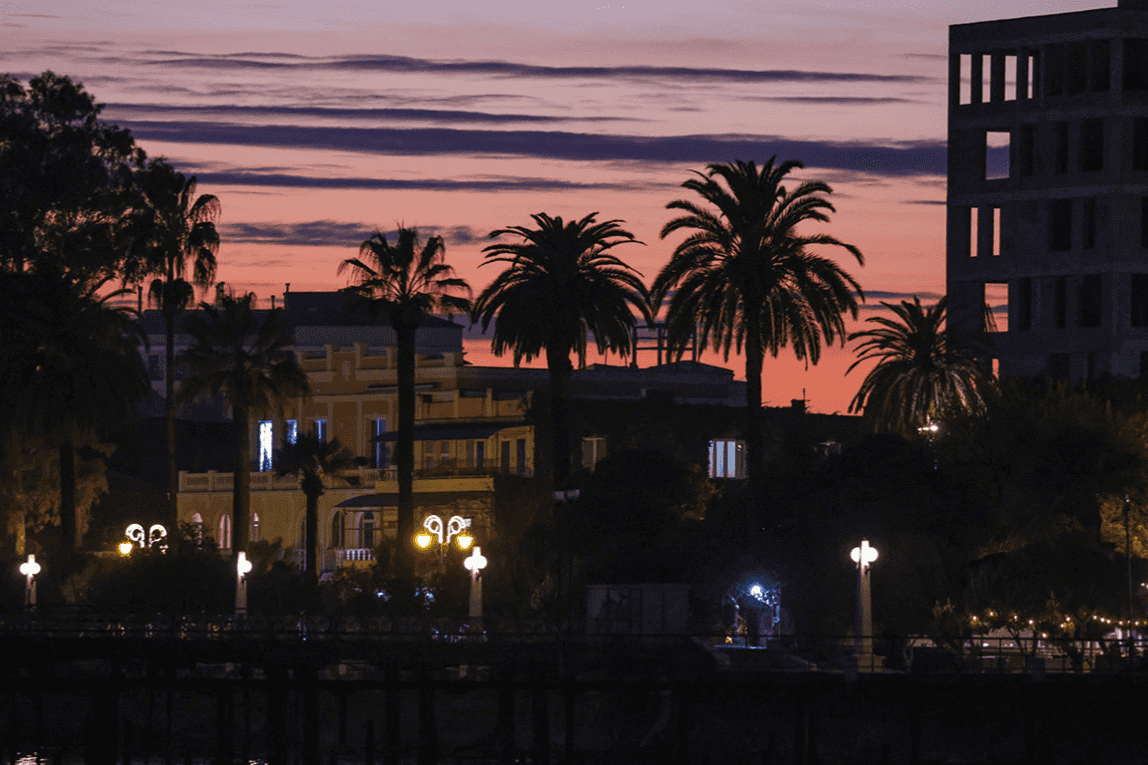 Abkhazia's capital Sukhum at night. Photo via TASS.