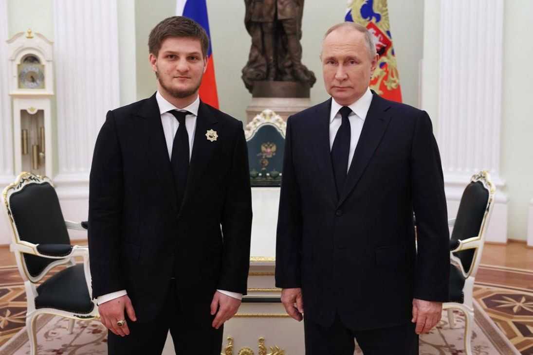 Akhmat Kadyrov and Vladimir Putin, March 2023. Photo: social media.